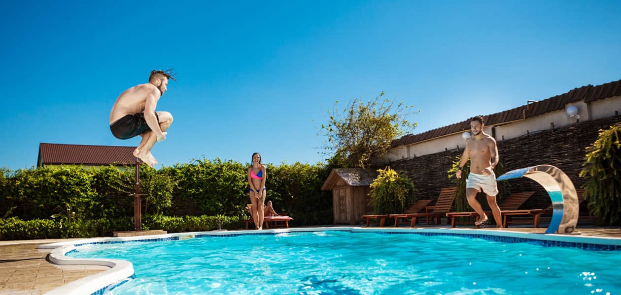 people enjoying pool