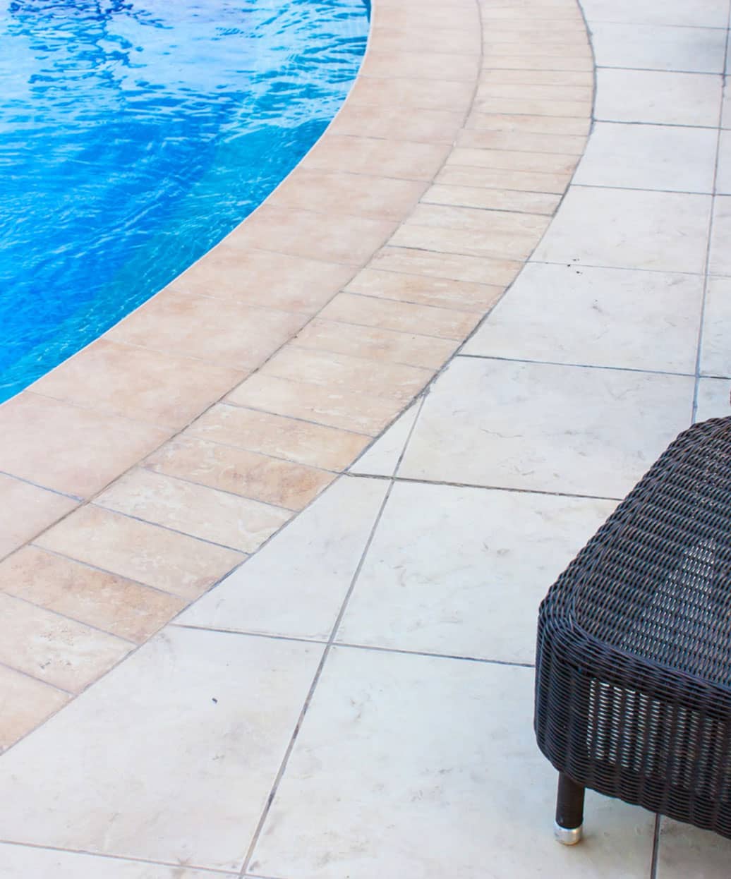 stone pool decking